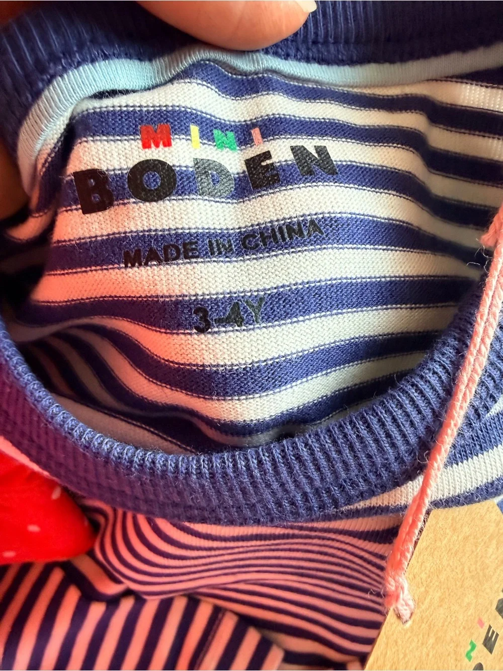 HTF Mini Boden Girls Strawberry Pocket Tunic and Legging Set 3-4Y